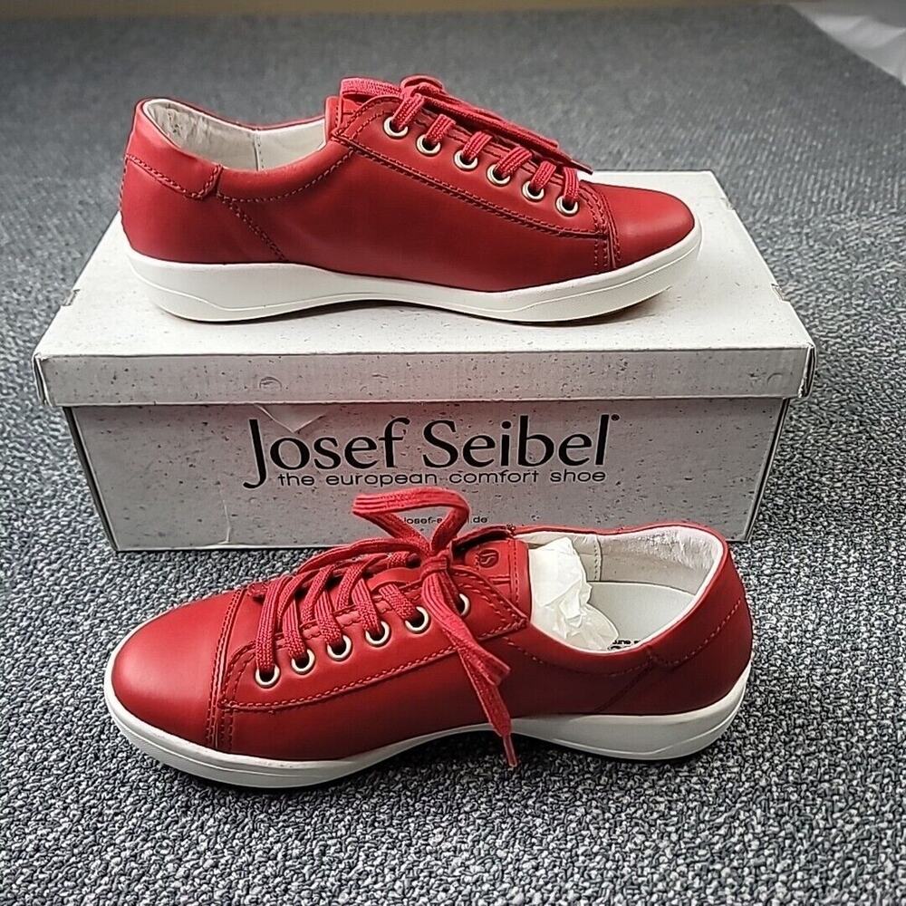 Josef Seibel SINA 11 Sneakers Women's US 6 EU 36 Red Leather Comfort